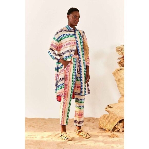 FARM Rio Multicolor Patterned Straight Leg Pants - Picture 4 of 13